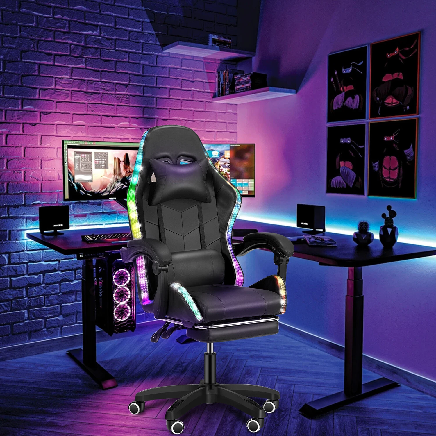 Office Footrest Ergonomic Computer Racing Chairs R